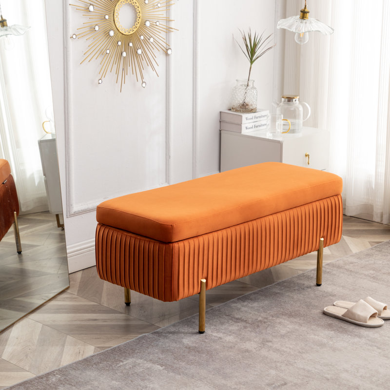 Mercer41 Savinien Upholstered Flip Top Storage Bench & Reviews Wayfair